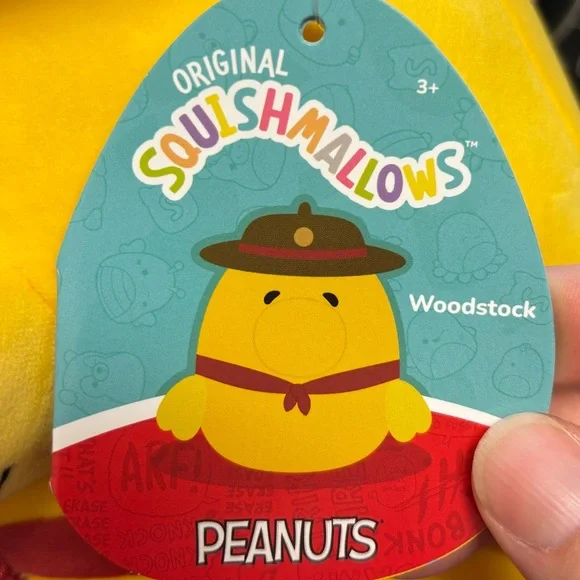 NWT 8” SQUISHMALLOW Scout Woodstock in Campers Hat from Peanuts - Picture 2 of 5